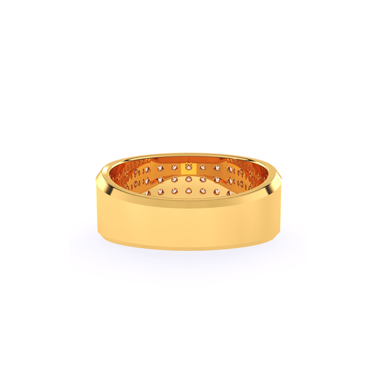 Elegant Channel Set Round Diamond Wedding Band